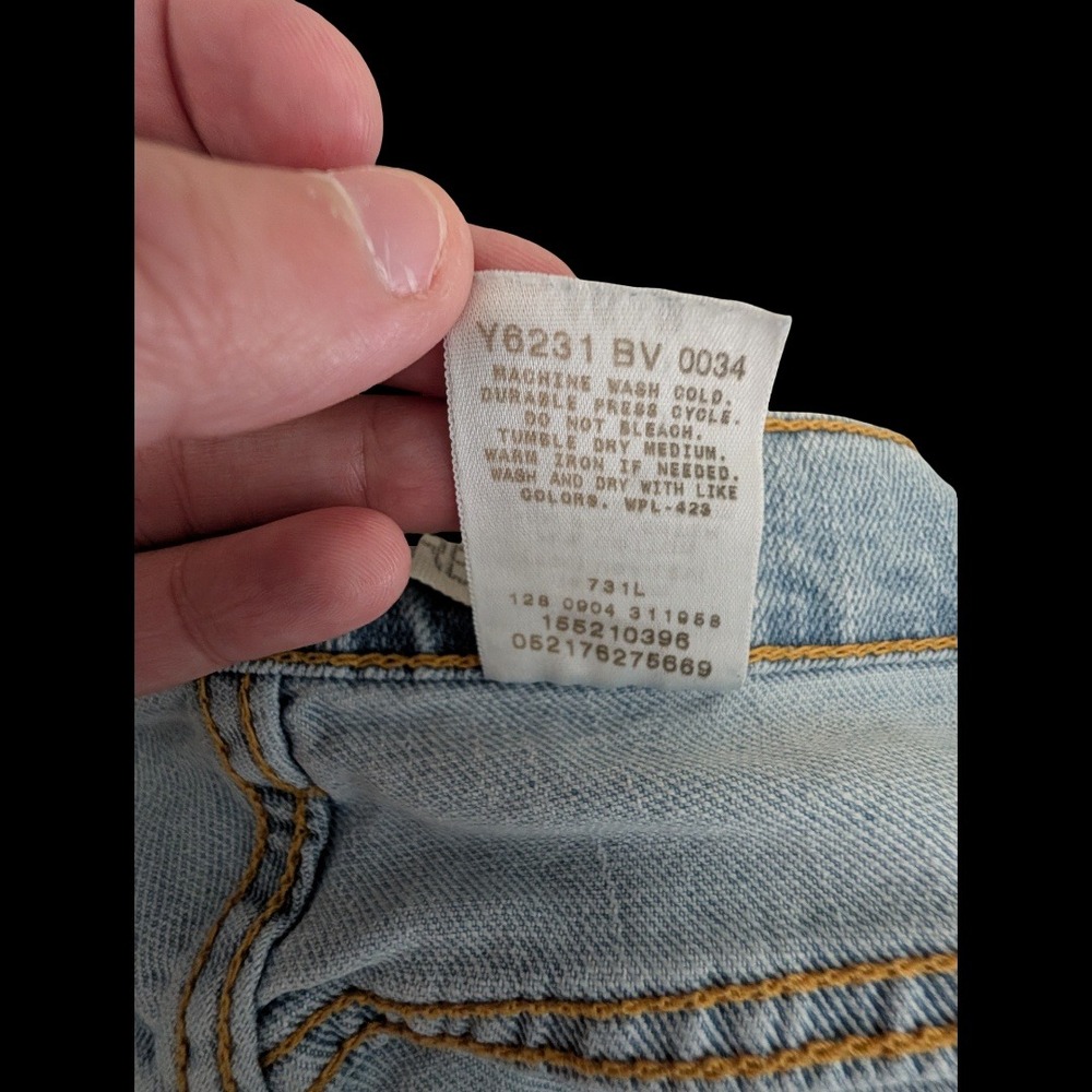 Levi's 512 Classic Slim Tapered Jeans Womens 16 M Light Wash High Rise Vintage - Picture 13 of 15